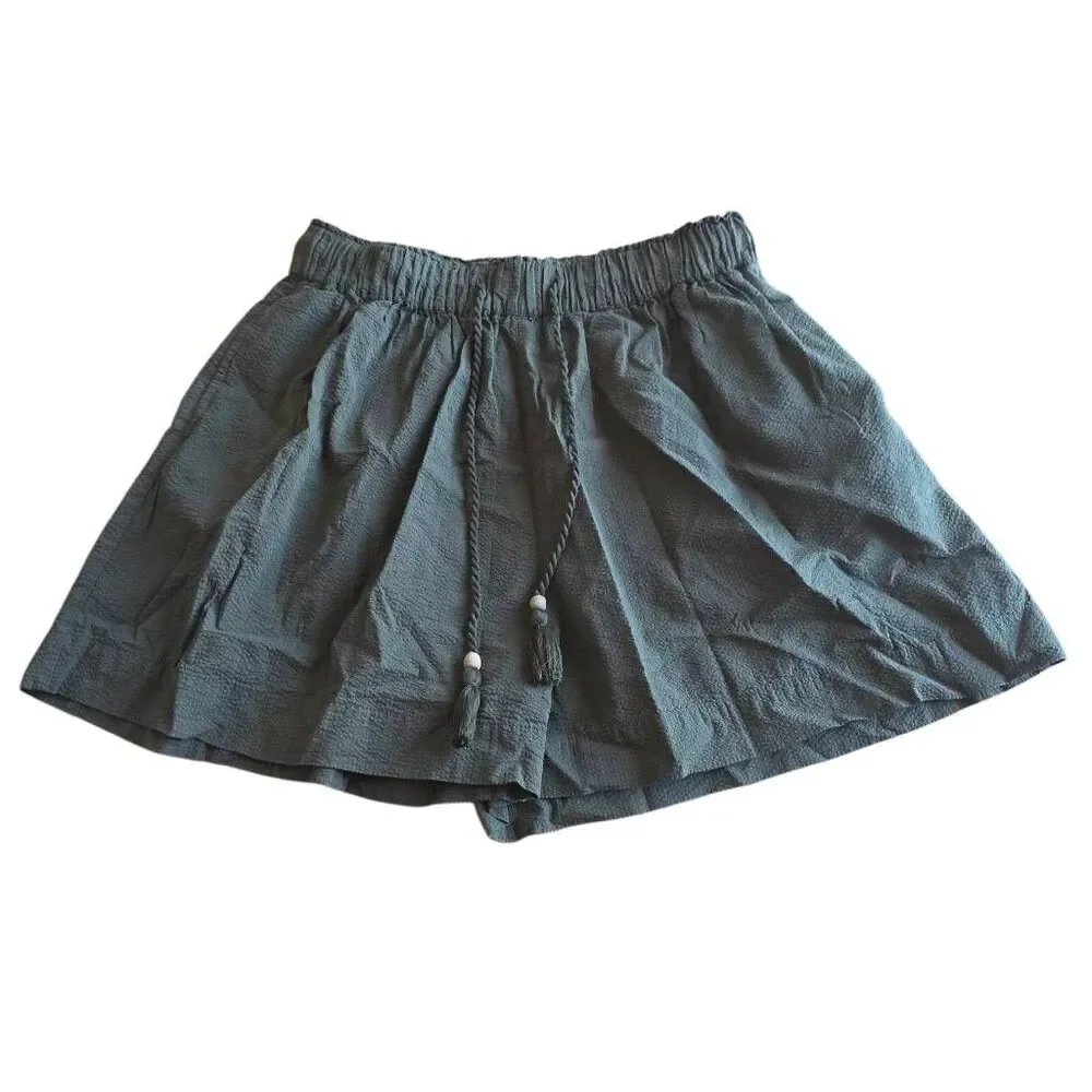Faherty womens Sz S olive Marina seersucker shorts